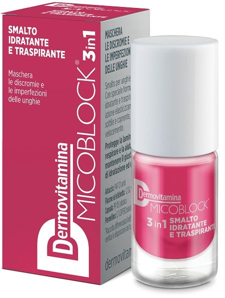 Dermovitamina Micoblock Smalto 3In1 Base Top Coat Rosa 5ml-2
