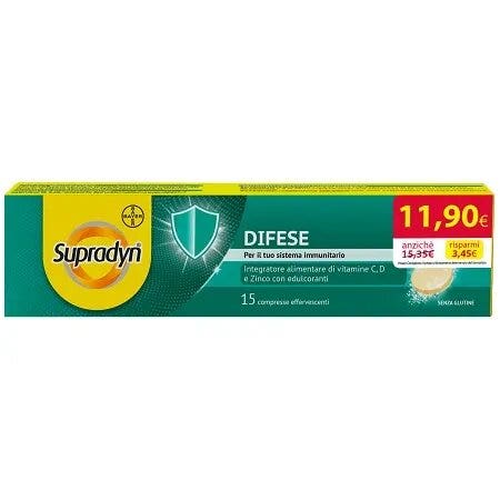 Supradyn Difese per il Sistema Immunitario con Vitamina C D e Zinco 15 Compresse Effervescenti-2