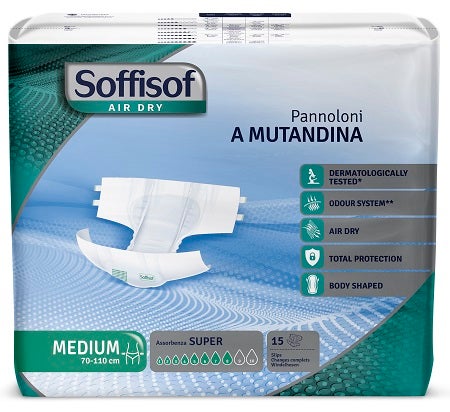 Soffisof Pannoloni A Mutandina Air Dry Super Taglia Media 15 Pezzi-2