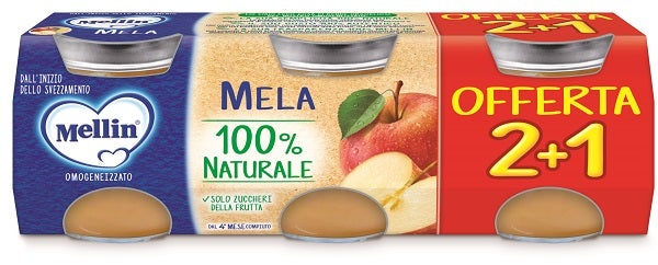 Mellin Omogeneizzato Alla Mela 3x100g 4Mesi+-2