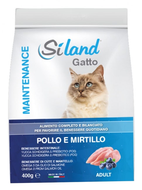 Siland Maintenance Crocchette Pollo/Mirtilli Gatti Adulti 400g-2