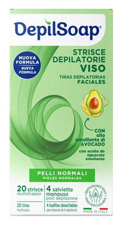 Depilsoap 20 Strisce Depilatorie Viso Pelli Normali-2