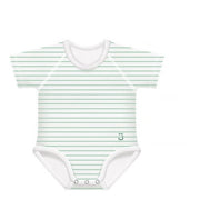 J Bimbi Body 0-36M In Bambu' 4 Stagioni Righe Verde Acqua-3