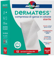 Master Aid Dermatess Garze Cotone 18x40 12 Pezzi-2