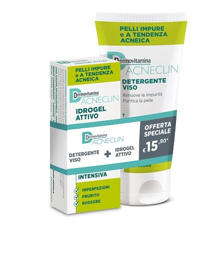 Dermovitamina Acneclin Idrogel Attivo + Detergente Viso-2