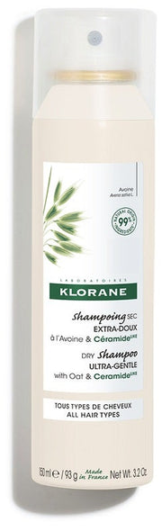 Klorane Shampoo Secco Extra-Delicato all'Avena&Ceramide Tutti i Tipi di Capelli 150ml-2