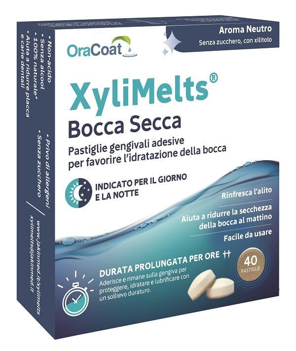XyliMelts Bocca Secca Gusto Neutro 40 Pastiglie-1