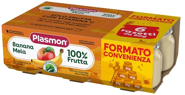 Plasmon Omogeneizzato Banana/Mela 6x80g-2