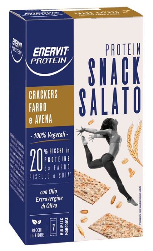 Enervit Protein Snack Salato Crackers Farro/Avena 7 Minipack-1