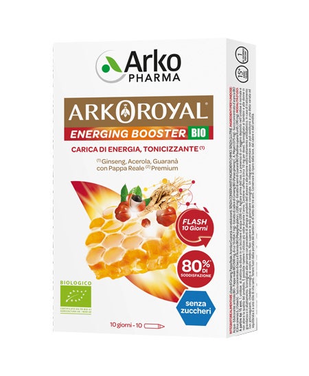 Arkoroyal Pappa Reale Premium Energing Booster Bio Senza Zuccheri 10 Flaconcini-2