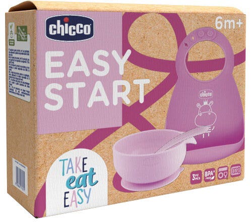 Chicco Easy Start Set Pappa Per Svezzamento Rosa 6+ Mesi-2