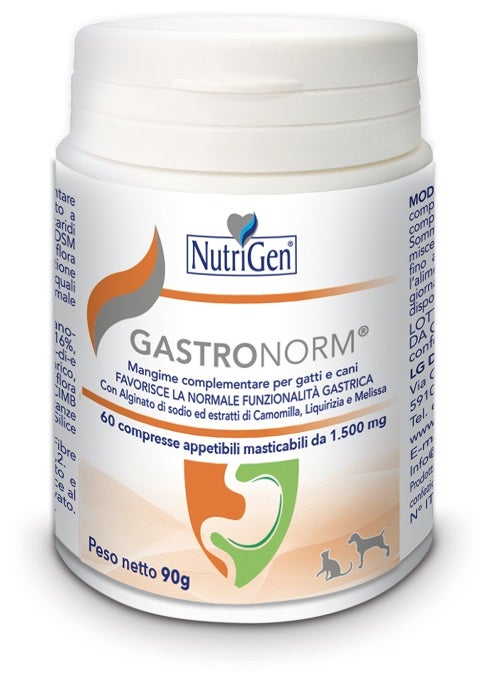 Nutrigen Gastronorm Mangime Complementare Per Gatti e Cani 60 Compresse-2
