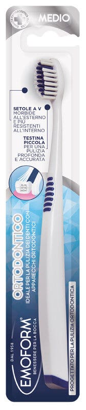 Emoform Ortodontico Spazzolino Medio 1 Pezzo-1