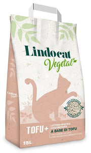 Lindocat Vegetal Lettiera Vegetale Agglomerante a Base di Tofu 15L-2
