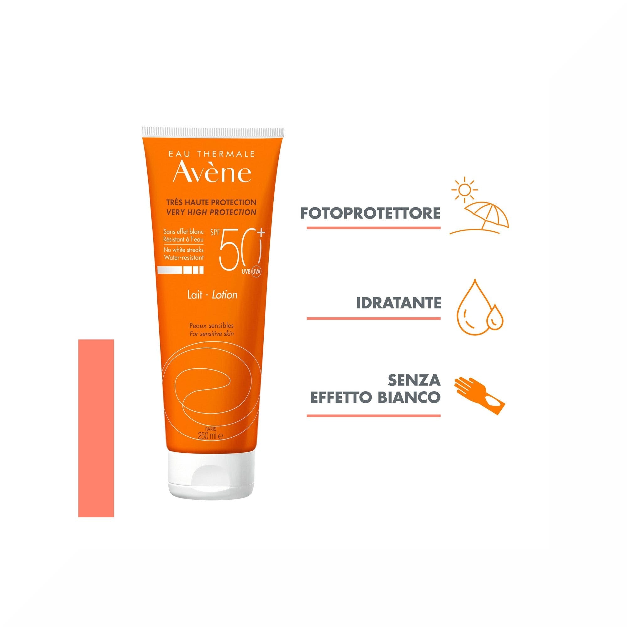 Eau Thermale Avene Protezione Solare Molto Alta Latte SPF50+ 250ml-8