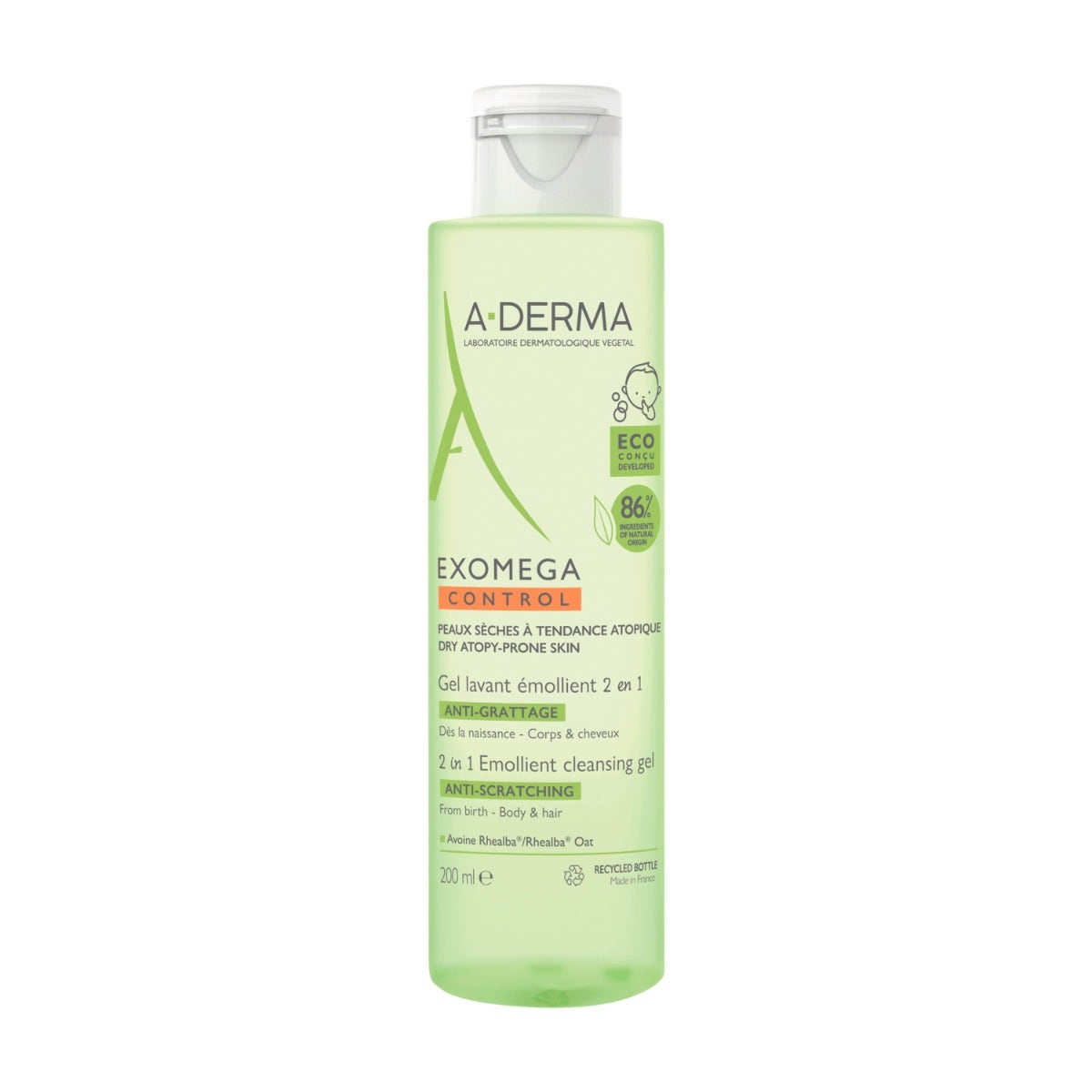 A-Derma Exomega Control Gel Detergente Emolliente 2 in 1 200ml-13