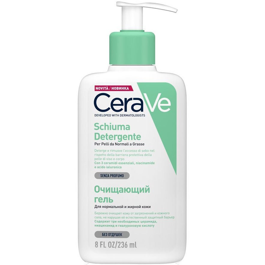 CeraVe Schiuma Detergente Viso Pelle Grassa Seboregolatrice 236 ml-1