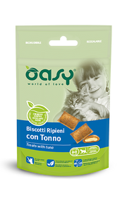 Oasy Biscotti Ripieni Con Tonno Per Gatti 60g-2