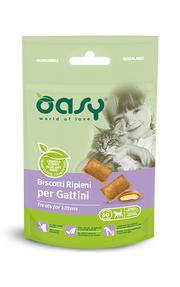 Oasy Snack Biscotti Ripieni Per Gattini 60g-1