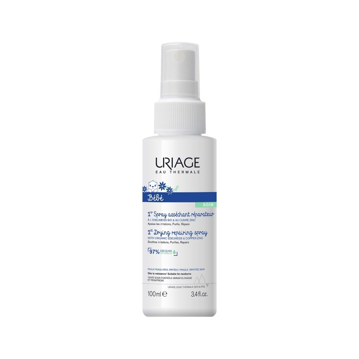 Uriage Bebe Spray Assorbente Riparatore Cu-Zn 100ml-2