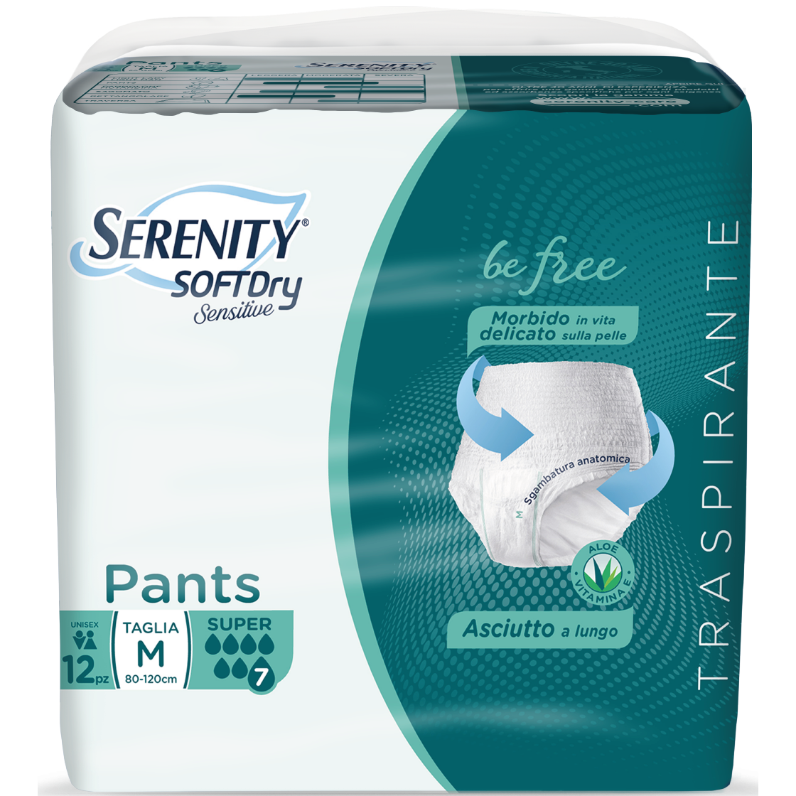 Serenity Soft Dry Sensitive Pants Super Taglia M 12 Pezzi-2