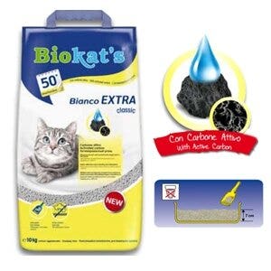Biokat's Bianco Classic Extra Lettiera Con Carbone Attivo Per Gatti 10kg-2