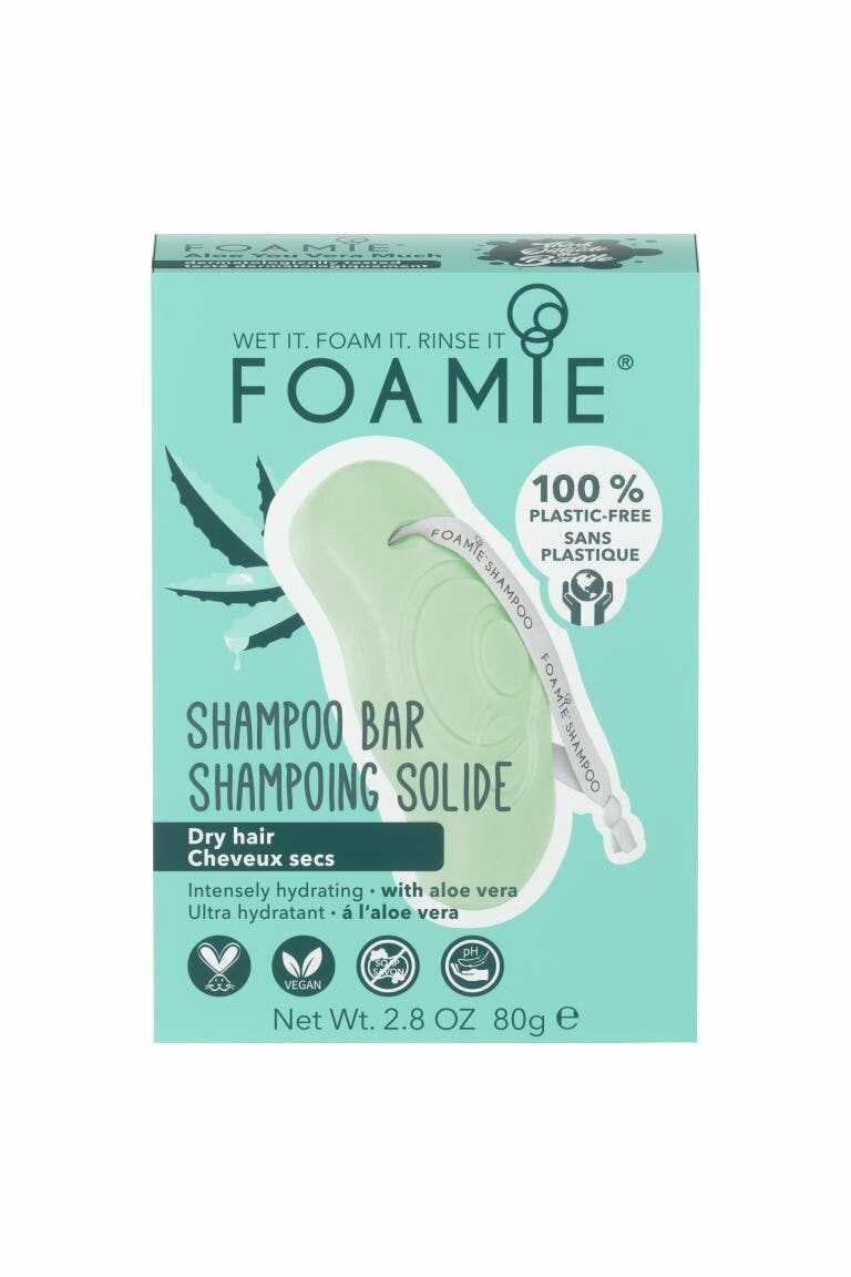 Foamie Shampoo Solido Bar Aloe You Vera Much 80g-1