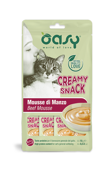Oasy Snack Cat Creamy Manzo 4 x 15g-3