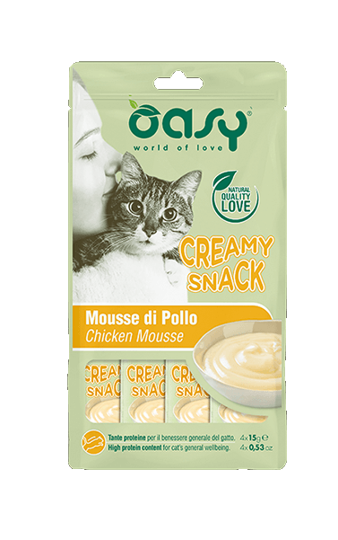 Oasy Snack Cat Creamy Snack Pollo 4x15g-3