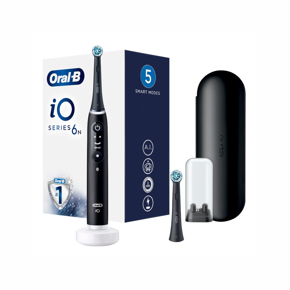 Oral-B iO6 Spazzolino Elettrico Ricaricabile Nero Con Custodia Da Viaggio-2