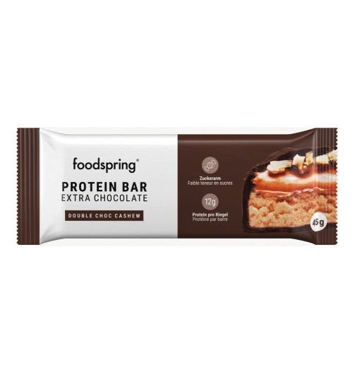 Foodspring Barretta Proteica Extra Cioccolato Double 45g-2