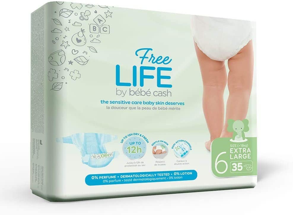Freelife Bebe Cash Pannolini Taglia 6 Extra Large 35 Pezzi 18Kg+-2