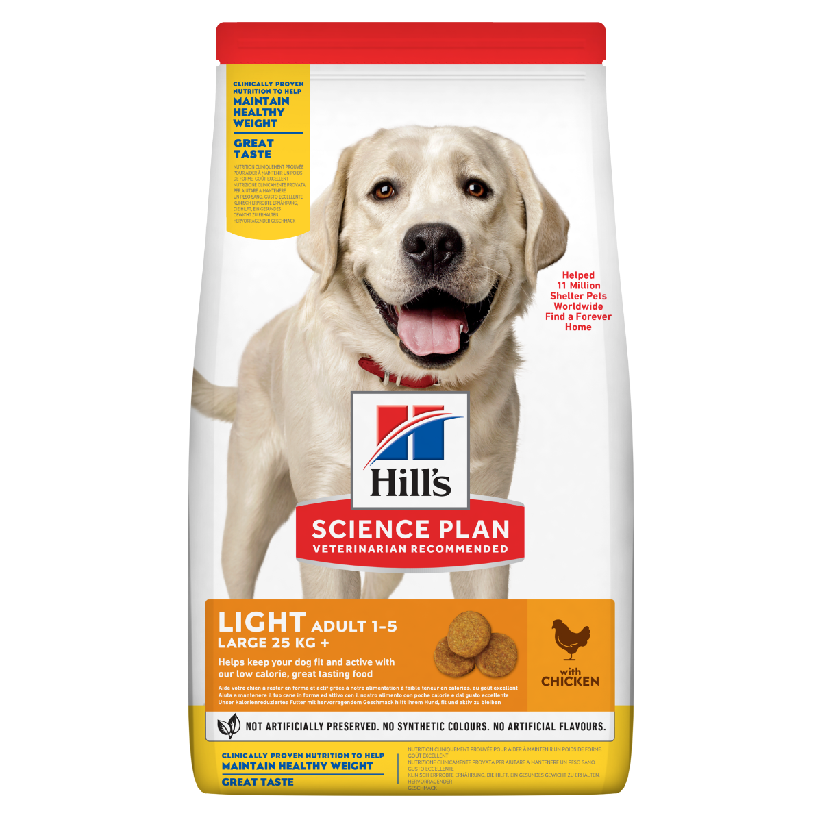 Hill's Science Plan Light Adult Crocchette Con Pollo Per Cani Taglia Large Sacco 14 Kg-9