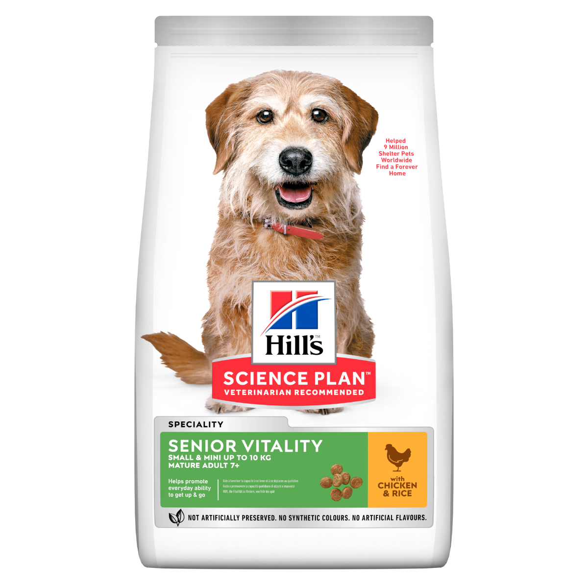 Hill's Science Plan Senior Vitality Mature Adult 7+ Crocchette Con Pollo E Riso Per Cani Taglia Piccola 1,5Kg-9