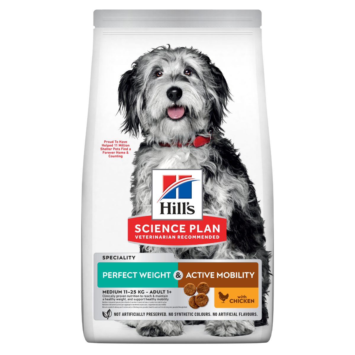 Hill's Science Plan Perfect Weight & Active Mobility Adult Crocchette Con Pollo Per Cani Taglia Media Sacco 2,5 Kg-9