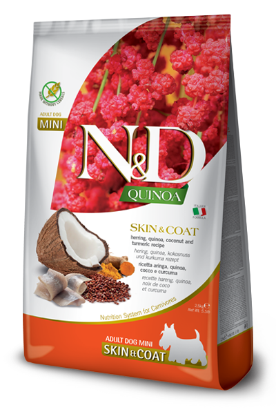 Farmina N&D Quinoa Skin & Coat Herring Cibo Secco Per Cani Adulti Taglia Mini 800g-2