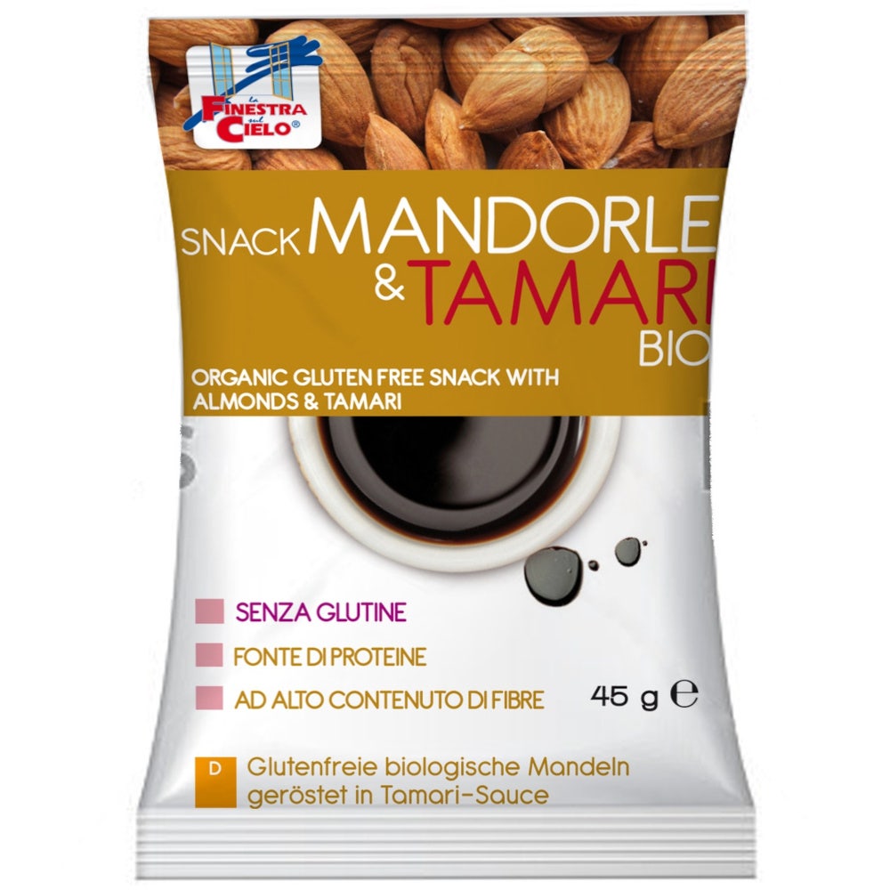La Finestra Sul Cielo Snack Mandorle/Tamari Bio Vegan 45g  - 2