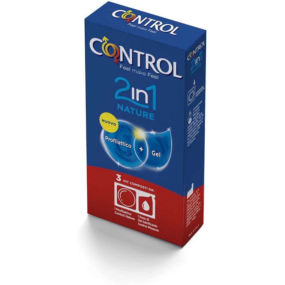 Control 2 In 1 Nature Profilattico + Gel 3 Pezzi-2
