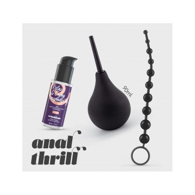 Crushious Anal Thrill Doccia Anale 90ml + Lubrificante 50ml + Catena Anale 10 Perle-5