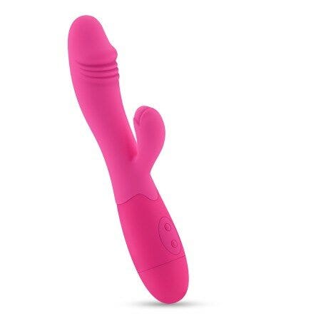 Crushious Vibratore Rabbit Ricaricabile Blossoms Rosa Forte Con Lubrificante A Base D'acqua-1