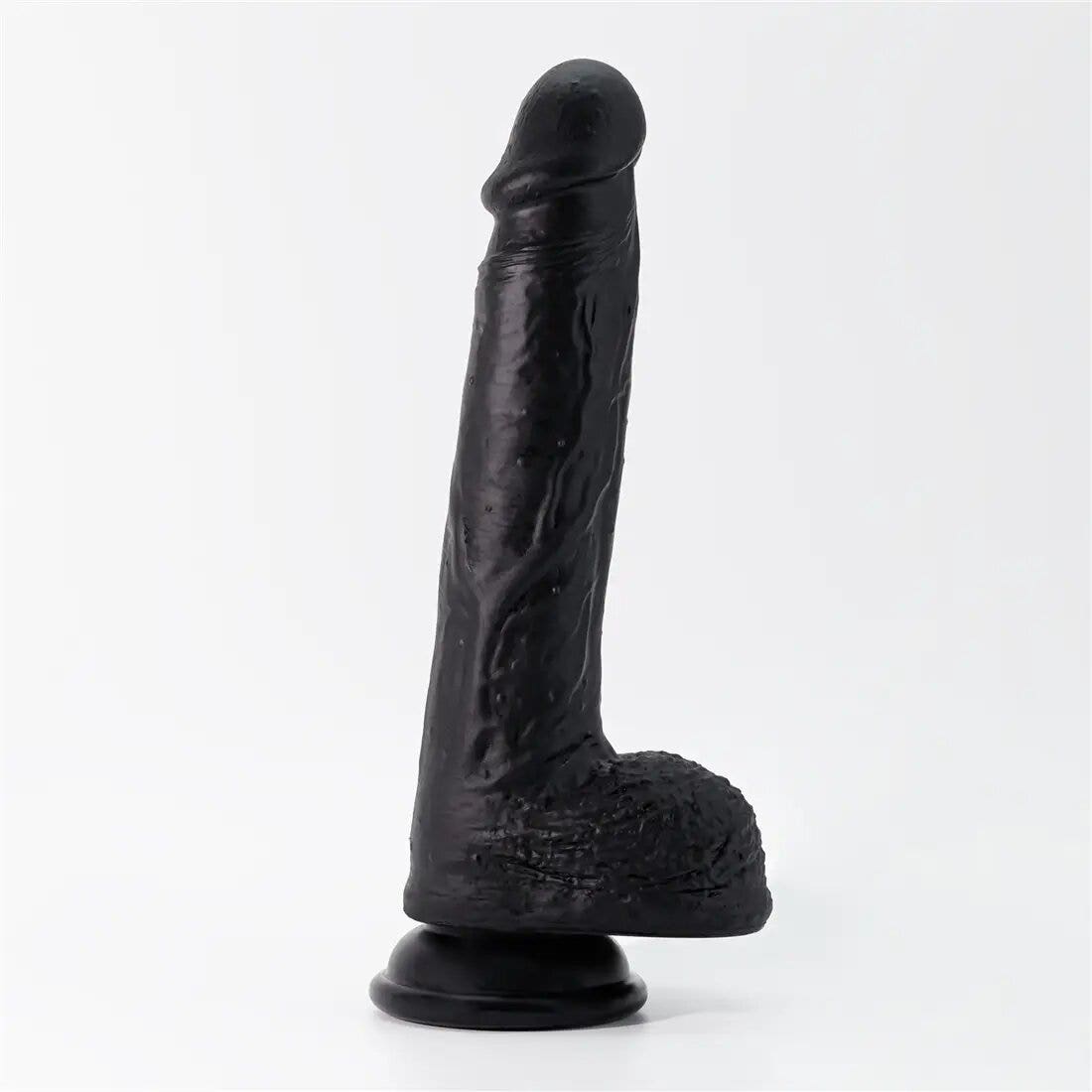 Crushious Dildo Invitiktus 8 In Silicone Liquido Colore Nero-1