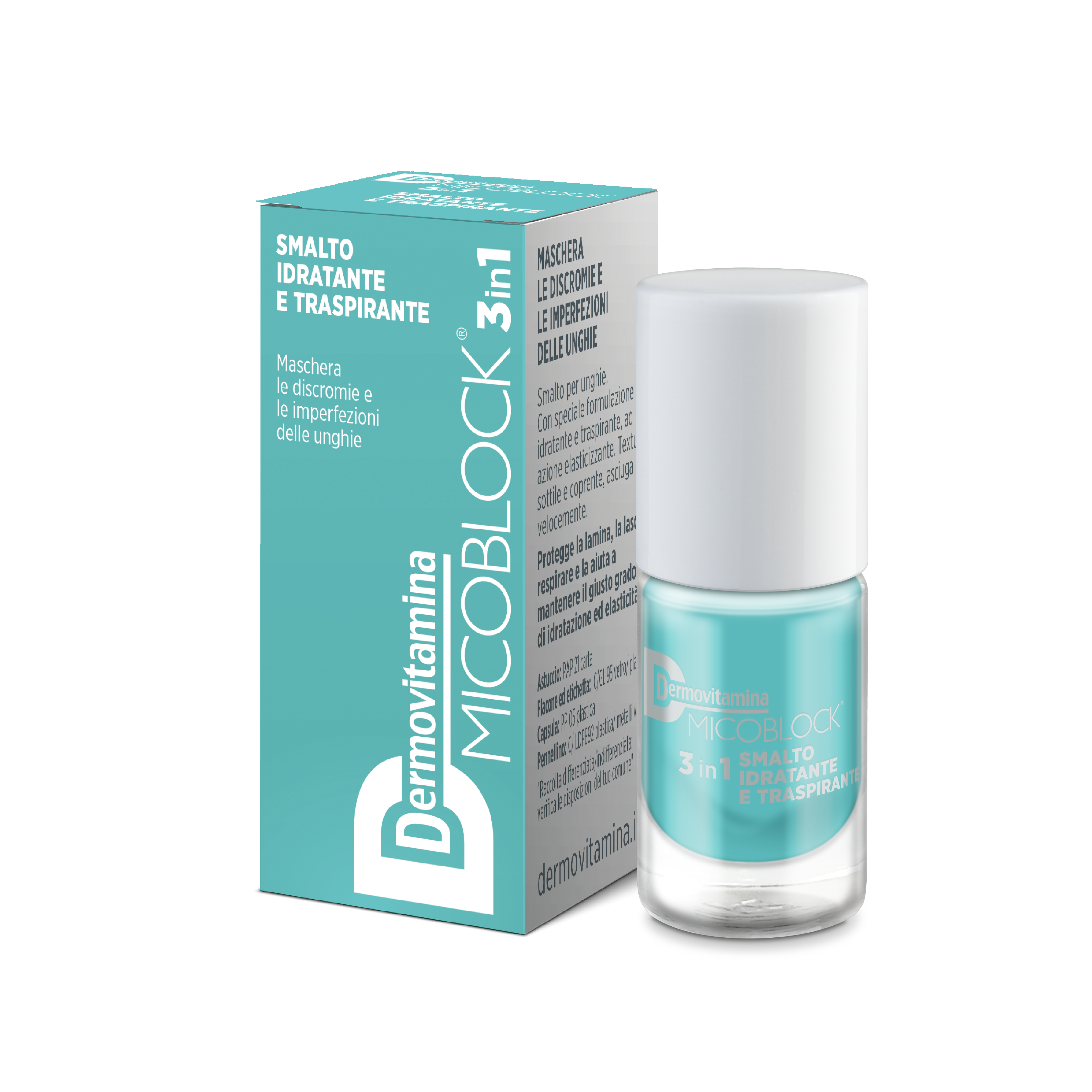 Dermovitamina Micoblock 3 In 1 Smalto Turchese 5ml  - 2