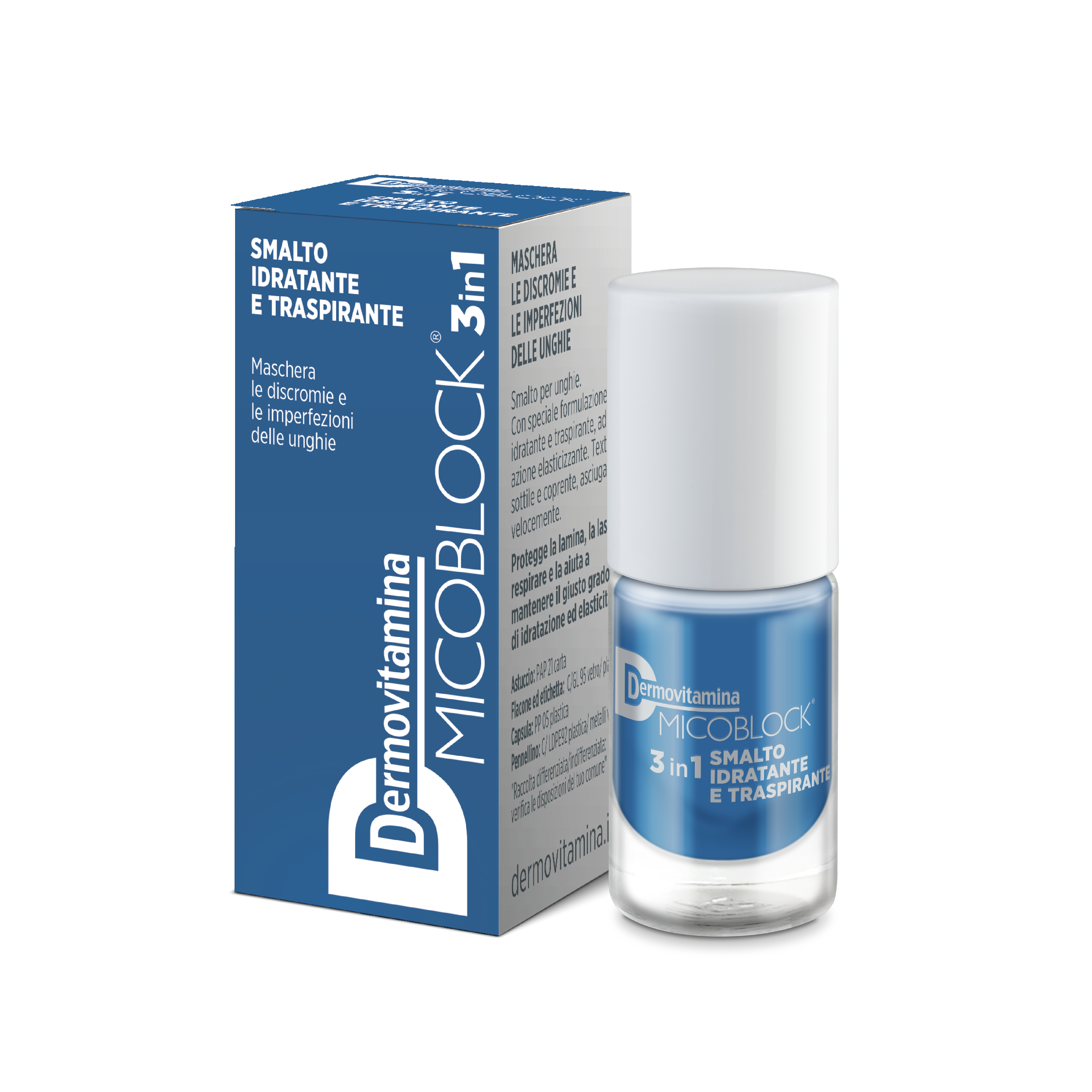 Dermovitamina Micoblock 3 In 1 Smalto Blu 5ml  - 2