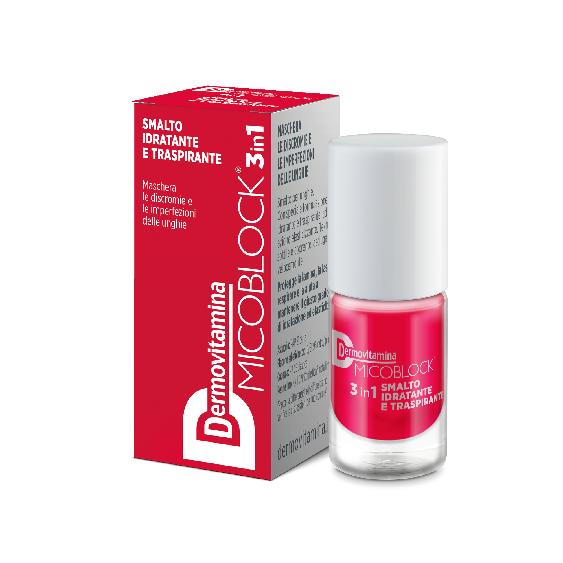 Dermovitamina Micoblock 3 In 1 Smalto Rosso 5ml          - 2