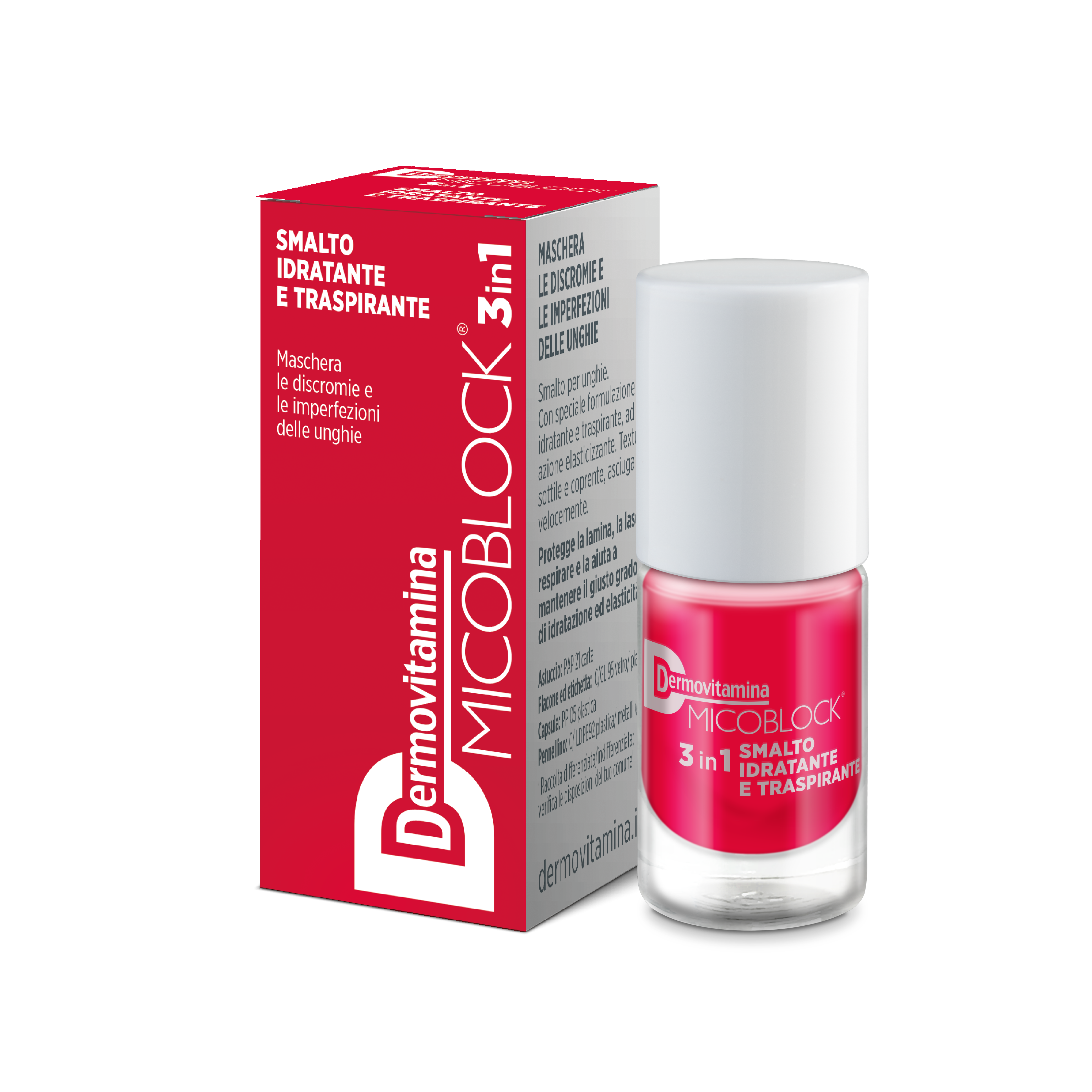 Dermovitamina Micoblock 3 In 1 Smalto Rosso 5ml          - 2