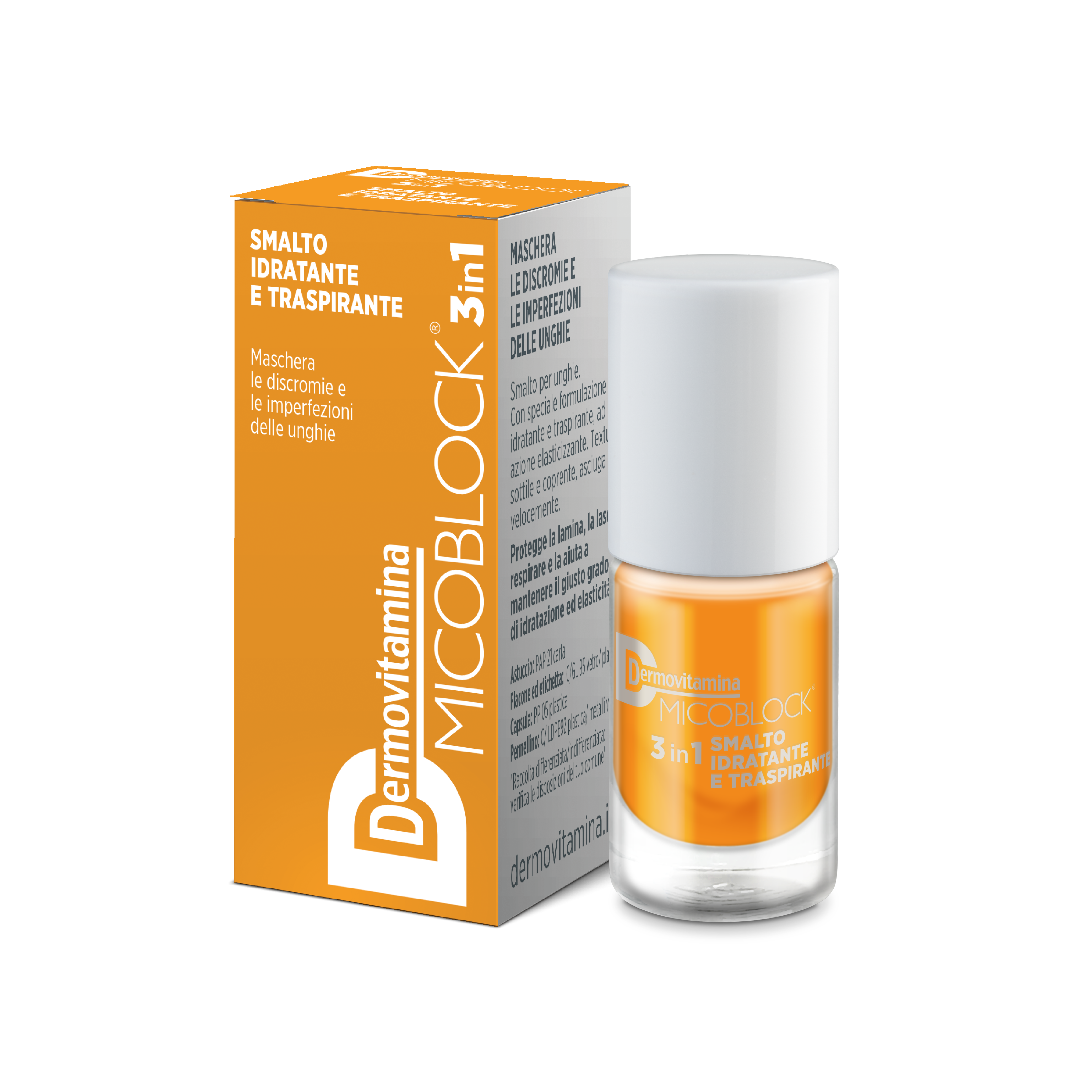 Dermovitamina Micoblock 3 In 1 Smalto Idratante E Traspirante Giallo 5ml - 4