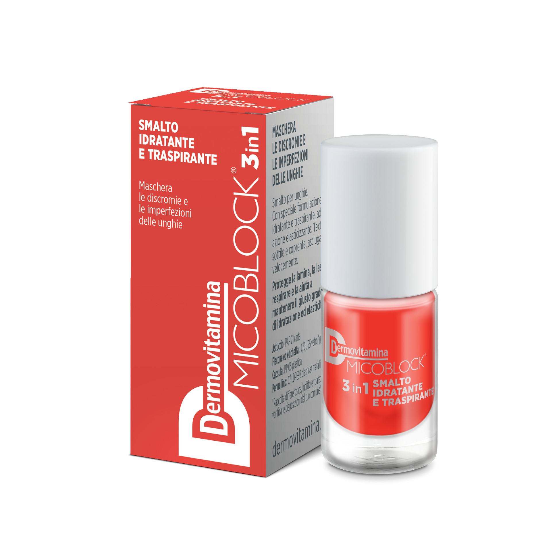 Dermovitamina Micoblock 3 In 1 Smalto Idratante E Traspirante Arancio Brillante 5ml - 4