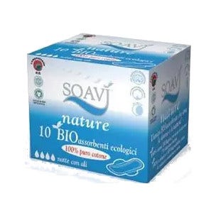 Soavi Assorbenti Bio Con Ali Notte 10 Pezzi-2