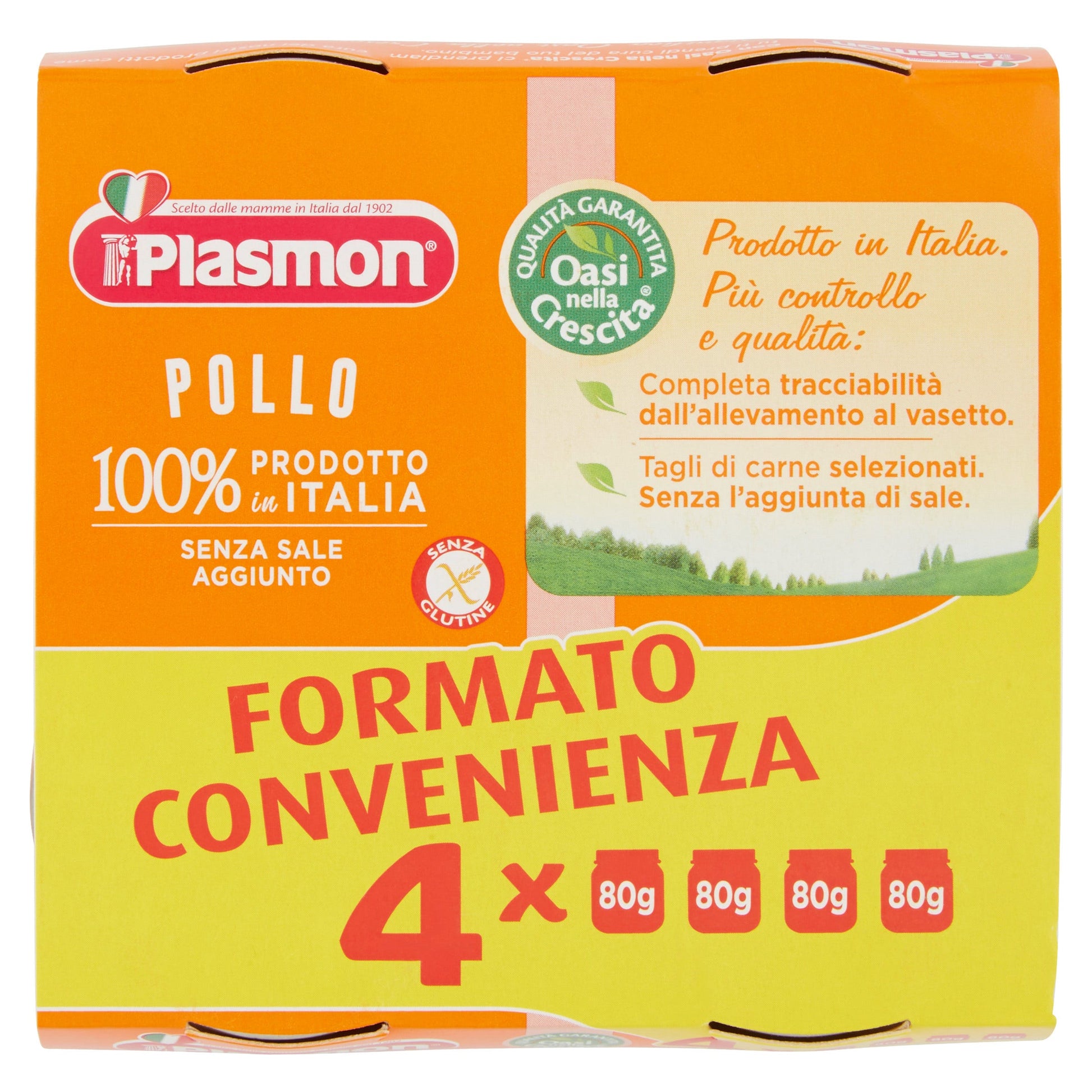 Plasmon Omogeneizzato Pollo 4M+ 4x80g  - 2