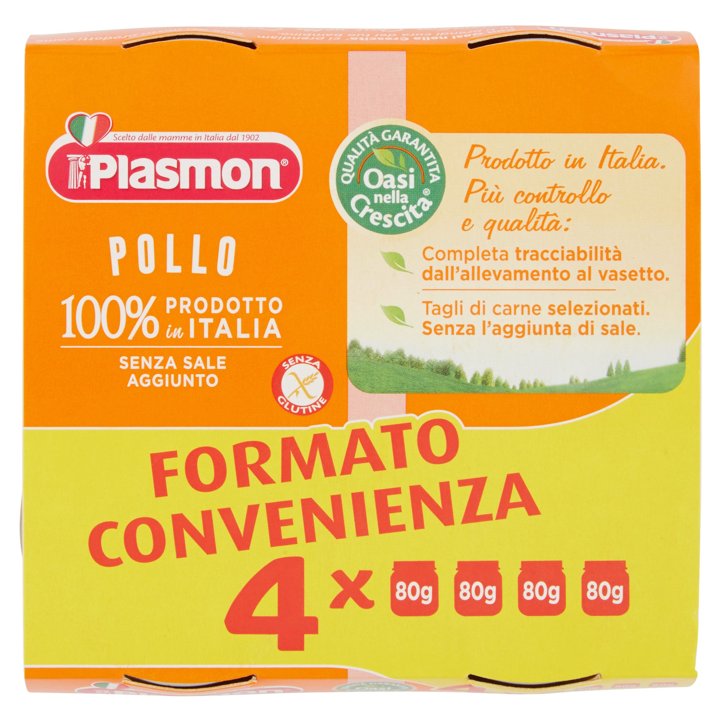 Plasmon Omogeneizzato Pollo 4M+ 4x80g  - 2